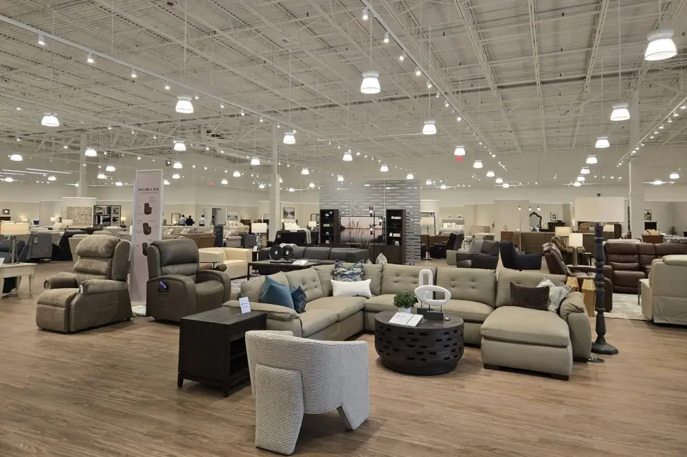Retail furniture showroom floor
