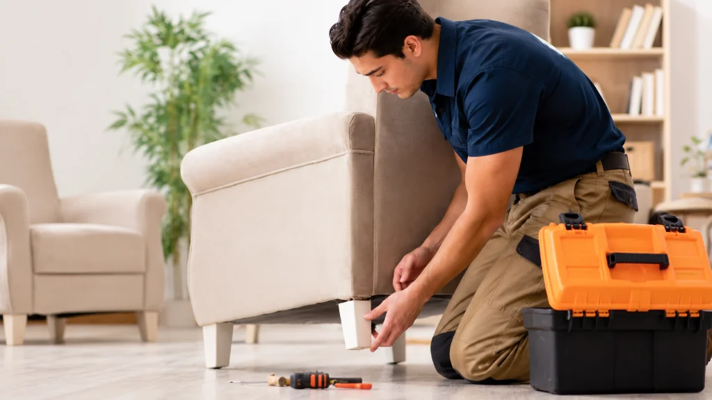 Service technician at work
